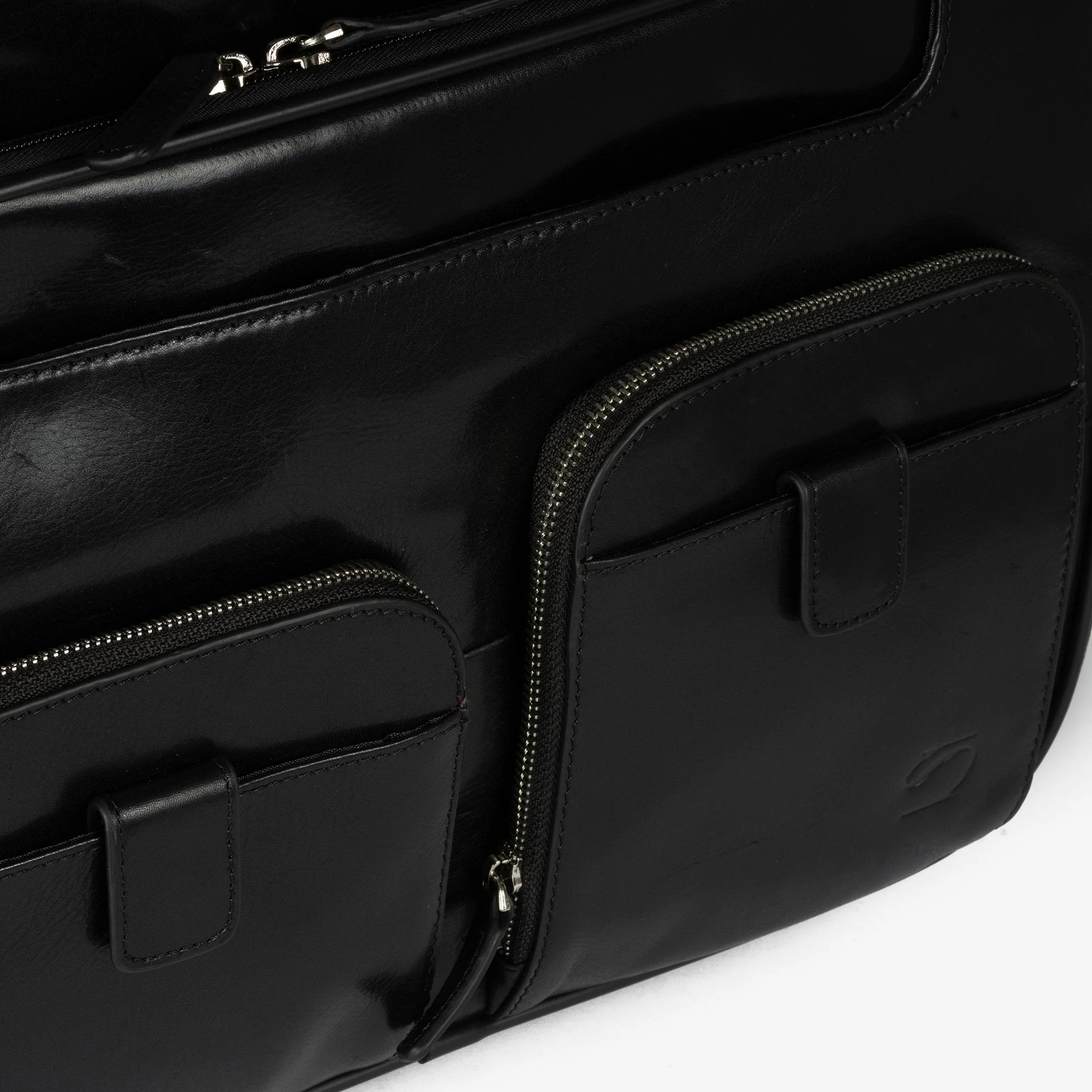 Maleta de piel negra, Colección Piel Casablanca. 41x33x17 cm - Image 3