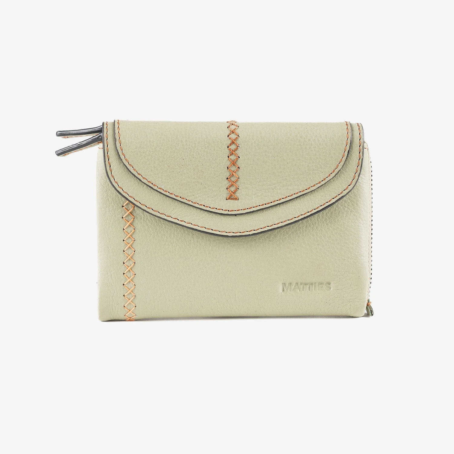 Cartera de piel para mujer, Serie stitch leather. 13.5x9.5 cm - Image 7