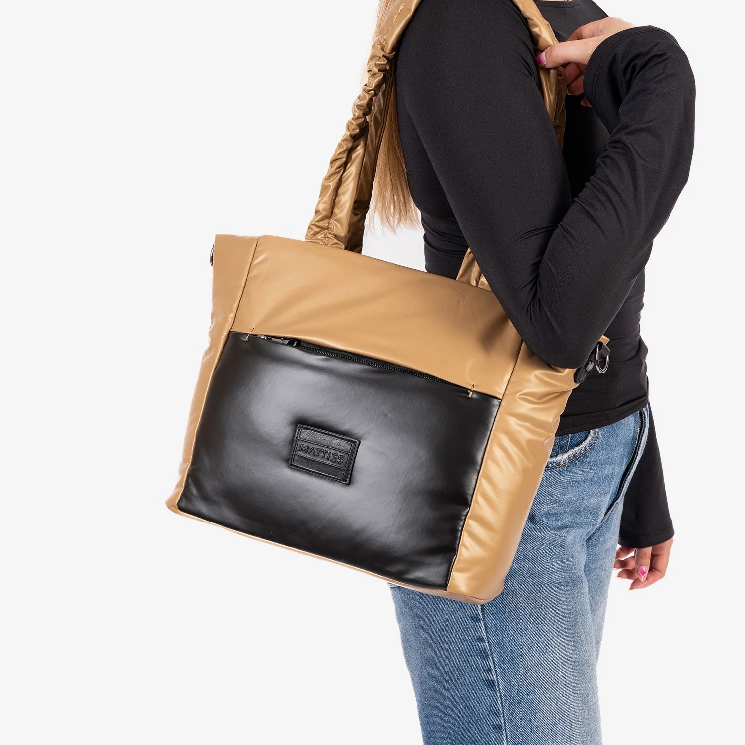 Bolso shopper cerrado con cremallera, Serie velside. 32.5x26x13 cm - Image 8