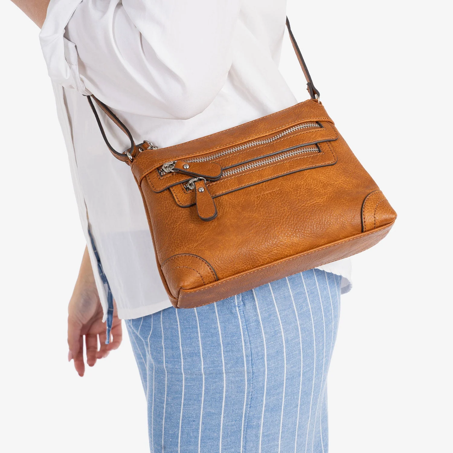 Mini bolso bandolera con doble cremallera Matties - Image 24