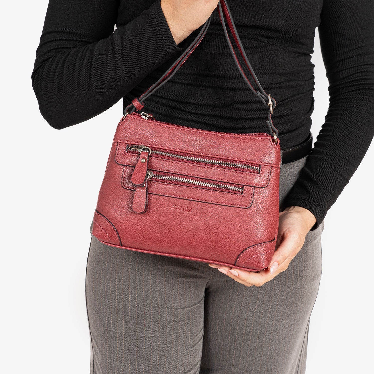 Mini bolso bandolera con doble cremallera Matties - Image 28