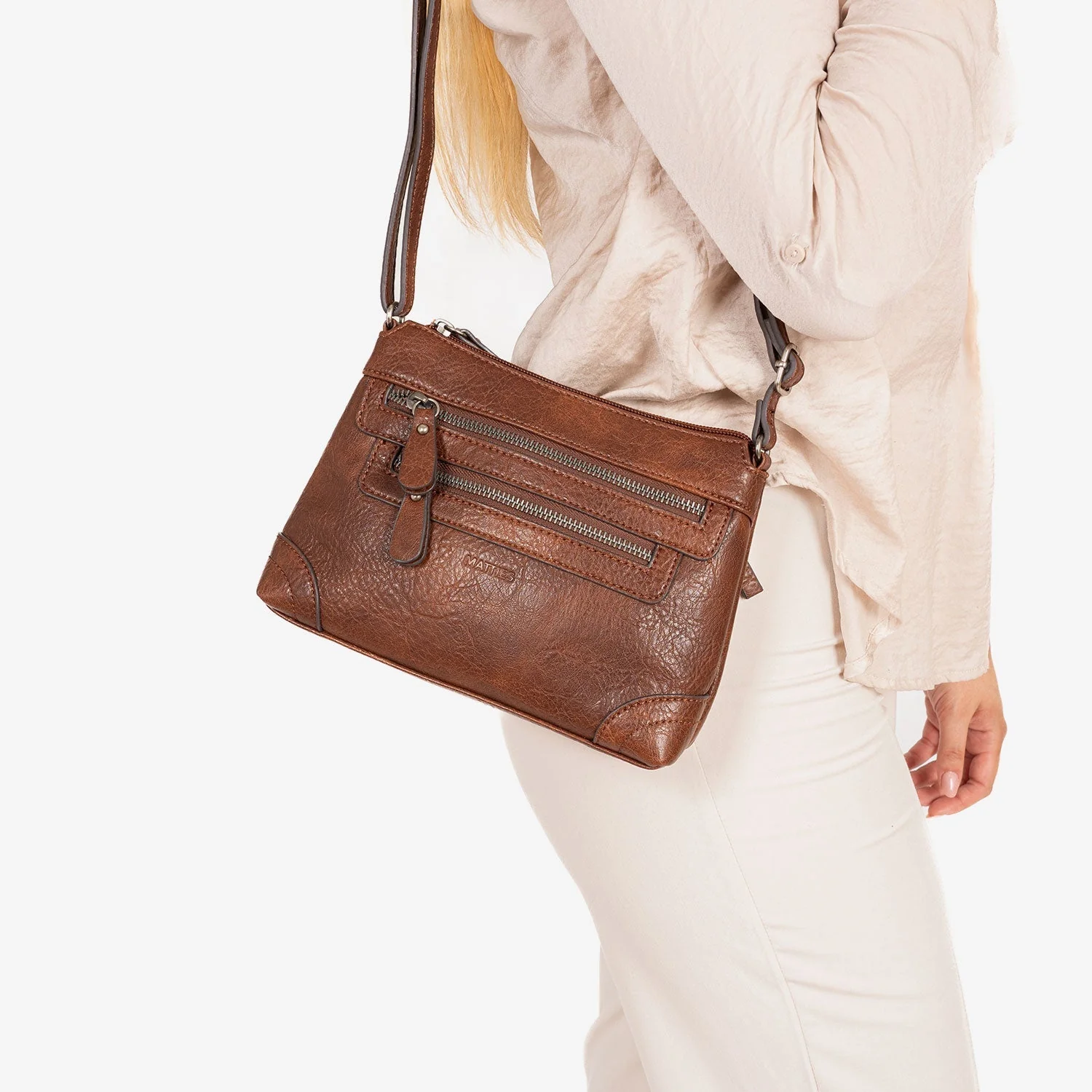 Mini bolso bandolera con doble cremallera Matties - Image 32