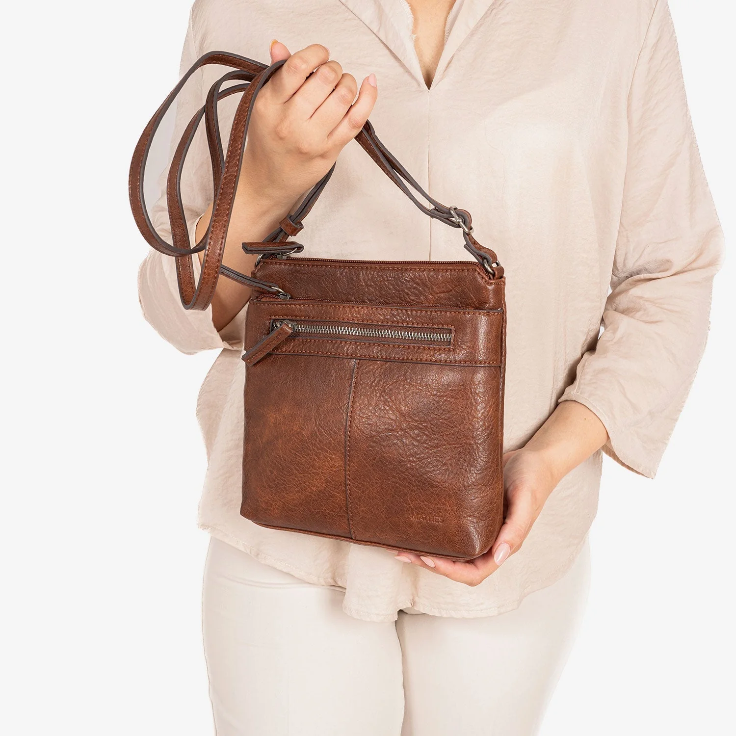 MINI BOLSO BANDOLERA PARA MUJER, SERIE MINIBAGS ESMERALDA. 21x21x6 cm - Image 15