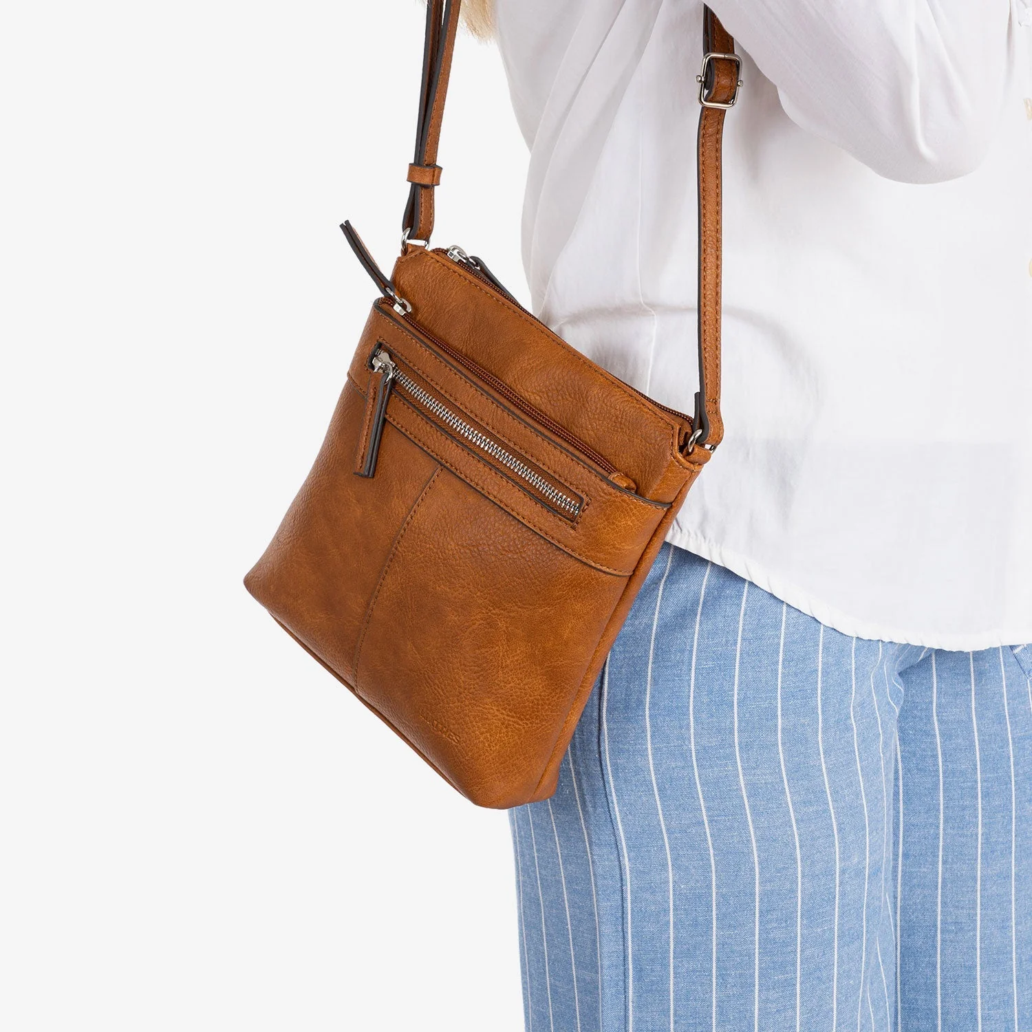 MINI BOLSO BANDOLERA PARA MUJER, SERIE MINIBAGS ESMERALDA. 21x21x6 cm - Image 23