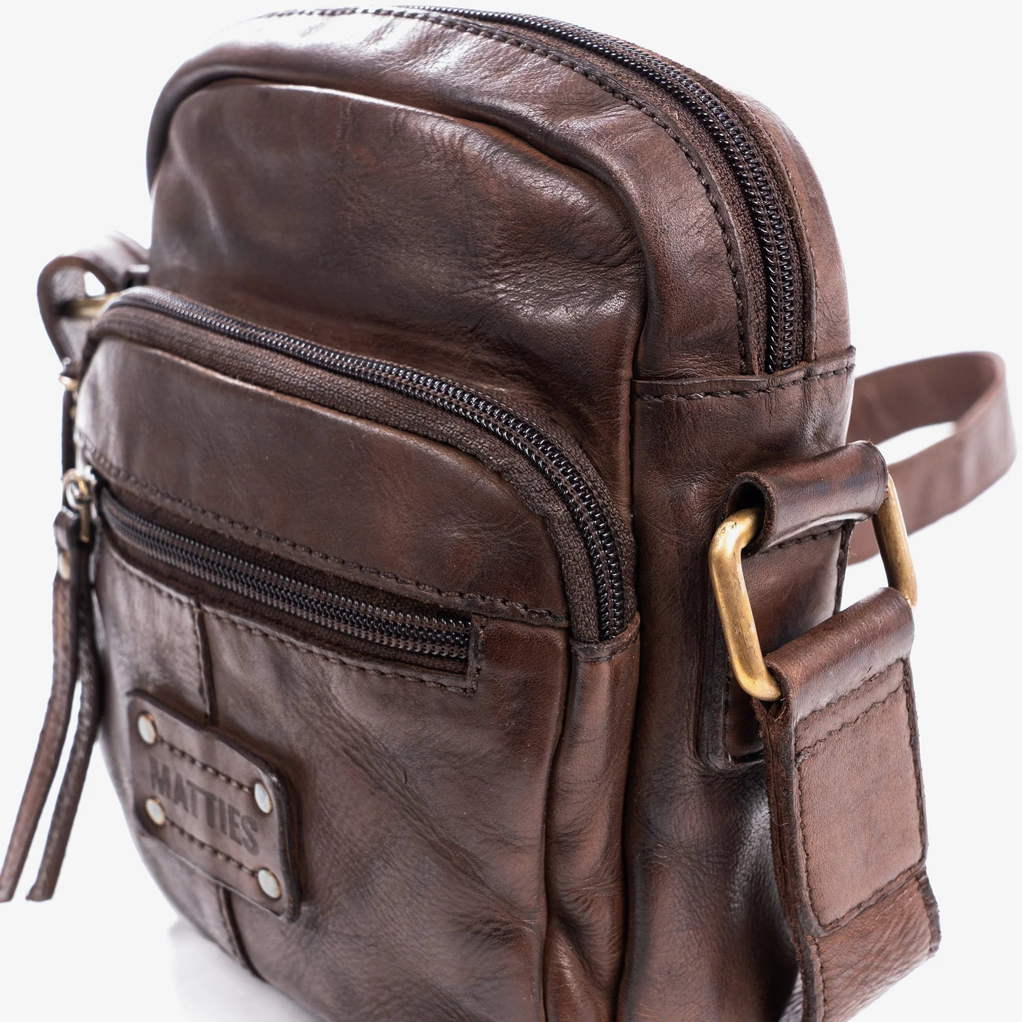 Bolso Bandolera para hombre de piel natural compacta Antic - Image 5