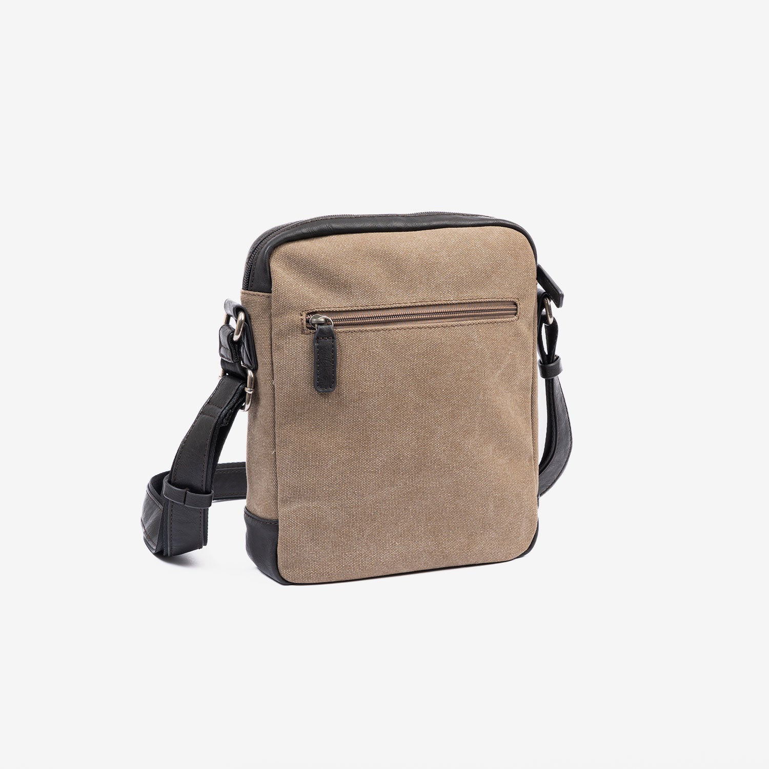 Bolso bandolera para hombre , color marrón, Serie Lona. 21x26.5x5.5 cm - Image 3